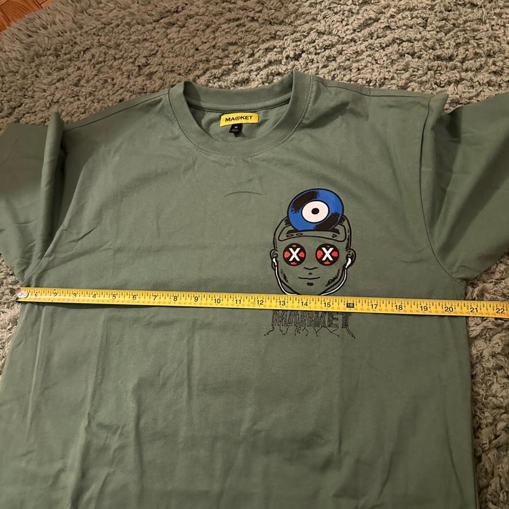 Men’s Market UO Exclusive Hackers Tee Army Green Size Medium - Picture 6 of 9